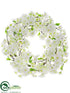 Silk Plants Direct Cherry Blossom Wreath - White - Pack of 2
