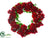 Geranium Wreath - Red - Pack of 2