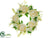 Peony, Blossom, Fern Wreath - White - Pack of 2
