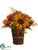 Burlap Sunflower Twig Bundle - Orange - Pack of 2