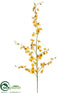 Silk Plants Direct Dancing Orchid Spray - Yellow - Pack of 12