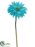 Silk Plants Direct Gerbera Daisy Spray - Turquoise - Pack of 12