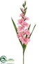 Silk Plants Direct Gladiolus Spray - Pink - Pack of 12