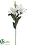 Silk Plants Direct Casablanca Lily Spray - Cream Green - Pack of 6