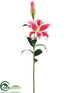 Silk Plants Direct Casablanca Lily Spray - Rubrum Pink - Pack of 12