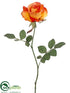 Silk Plants Direct Tall Rose Bud Spray - Orange Yellow - Pack of 24