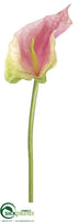 Silk Plants Direct Obake Anthurium Spray - Pink Green - Pack of 12