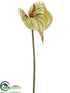Silk Plants Direct Anthurium Spray - Green Burgundy - Pack of 12