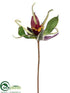 Silk Plants Direct Banana Flower Spray - Purple Green - Pack of 12