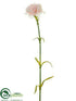 Silk Plants Direct Carnation Spray - Blush - Pack of 24