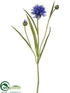 Silk Plants Direct Cornflower Spray - Blue Violet - Pack of 24