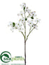 Silk Plants Direct Dogwood Spray - White - Pack of 12