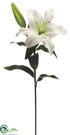 Silk Plants Direct Casablanca Lily Spray - White - Pack of 12