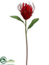 Silk Plants Direct Maize Protea Spray - Red - Pack of 12