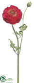 Silk Plants Direct Ranunculus Spray - Red - Pack of 12