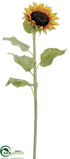 Silk Plants Direct Sunflower Spray - Orange Burgundy - Pack of 12