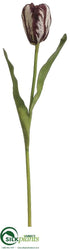 Silk Plants Direct Tulip Spray - Plum Cream - Pack of 12