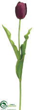 Silk Plants Direct Tulip Spray - Plum - Pack of 12