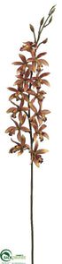 Silk Plants Direct Cymbidium Orchid Spray - Brick Two Tone - Pack of 6