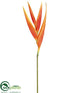 Silk Plants Direct Heliconia Spray - Orange - Pack of 12