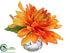 Silk Plants Direct Dahlia - Orange Flame - Pack of 6