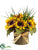 Sunflower, Berry - Mustard Green - Pack of 4