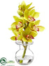 Silk Plants Direct Cymbidium Orchid - Green - Pack of 6