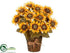 Silk Plants Direct Sunflower - Yellow Gold - Pack of 6