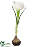 Silk Plants Direct Standing Crocus - White - Pack of 24
