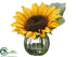 Silk Plants Direct Sunflower - Yellow - Pack of 6