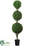 Silk Plants Direct Boxwood Triple Ball Topiary - Green - Pack of 1