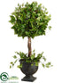 Silk Plants Direct Curly Ivy Ball Topiary - Green - Pack of 2