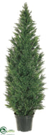 Silk Plants Direct Cedar Pine Topiary - Green Two Tone - Pack of 1
