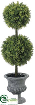 Silk Plants Direct Baby's Tear Two Ball Topiary - Green - Pack of 4