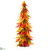 Silk Plants Direct Maple Leaf Cone Topiary - Fall - Pack of 4