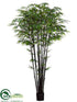 Silk Plants Direct Black Bamboo Tree - Green Two Tone - Pack of 2