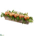 Silk Plants Direct Pumpkin, Pine Centerpiece - Orange Green - Pack of 2