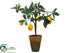 Silk Plants Direct Lemon Topiary - Yellow - Pack of 2