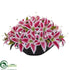 Silk Plants Direct Lily Centerpiece Artificial Floral Arrangement - Beauty - Pack of 1