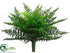 Silk Plants Direct Ruffle Fern Bush - Green - Pack of 6
