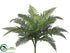 Silk Plants Direct Ruffle Fern Bush - Green - Pack of 3
