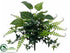 Silk Plants Direct Pothos, Fern Bush - Green Mixed - Pack of 12