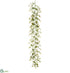 Silk Plants Direct Eucalyptus Leaf Garland - Green Burgundy - Pack of 6