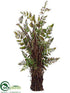 Silk Plants Direct Rabbit Foot Fern, Twig Bundle - Green - Pack of 6