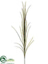 Silk Plants Direct Grass Stem - Green Burgundy - Pack of 12