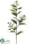 Hydrangea Leaf Spray - Olive Green Green Burgundy - Pack of 12