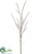 Flocked Twig Spray - Olive Green - Pack of 12