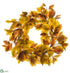 Silk Plants Direct Beech Leaf Wreath - Brown Mustard - Pack of 2