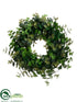 Silk Plants Direct Eucalyptus Wreath - Green - Pack of 2