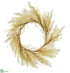 Silk Plants Direct Rattail Grass Wreath - Beige Cream - Pack of 2